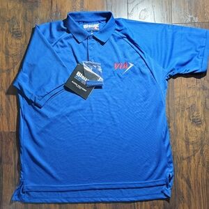 Blauer Polo Shirt Royal blue sz XL with VIA logo NWT